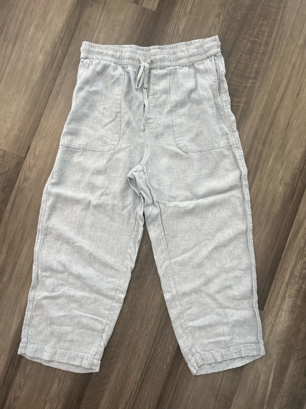 Lucky Brand Light Gray Cropped Drawstring Pants